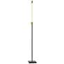 Adesso Piper Black and Brass Modern LED Floor Lamp