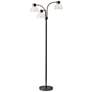 2_Adesso Presley 69" Black Nickel Metal 3-Arm Gooseneck Floor Lamp