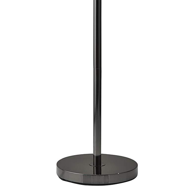 Image 4 Adesso Presley 69" Black Nickel Metal 3-Arm Gooseneck Floor Lamp more views