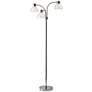 5_Adesso Presley 69" Polished Nickel Metal 3-Arm Gooseneck Floor Lamp more views