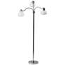 6_Adesso Presley 69" Polished Nickel Metal 3-Arm Gooseneck Floor Lamp more views
