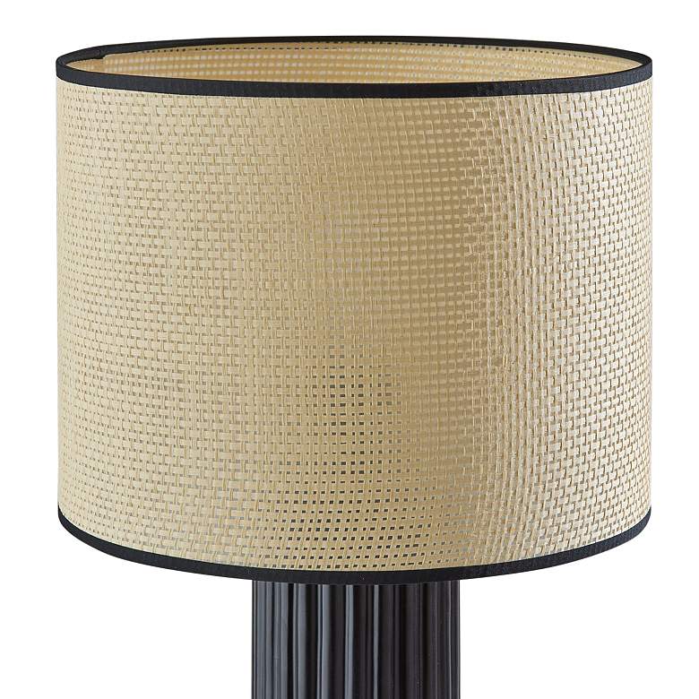 Image 2 Adesso Primrose 24 1/4" Modern Black Ribbed Table Lamp more views