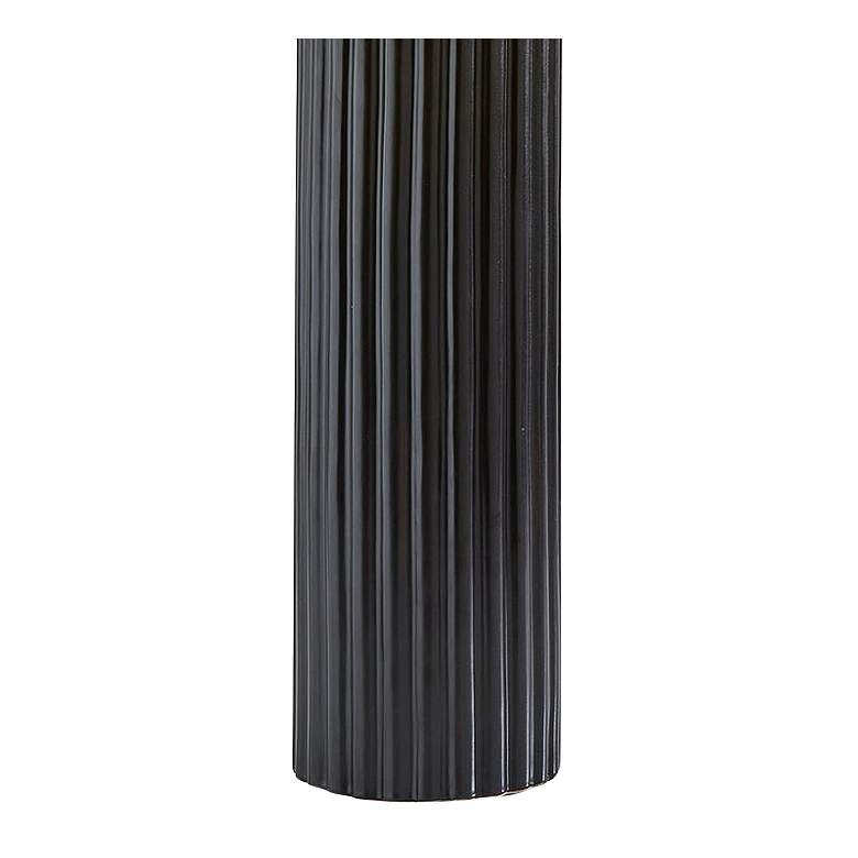 Image 3 Adesso Primrose 24 1/4" Modern Black Ribbed Table Lamp more views