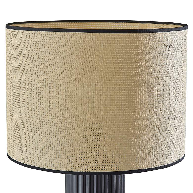 Image 4 Adesso Primrose 28 3/4" High Modern Black Ribbed Ceramic Table Lamp more views
