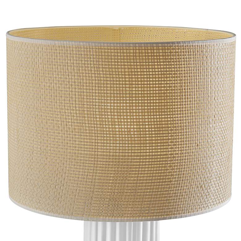 Image 2 Adesso Primrose 28 3/4" White Ribbed Ceramic Table Lamp more views