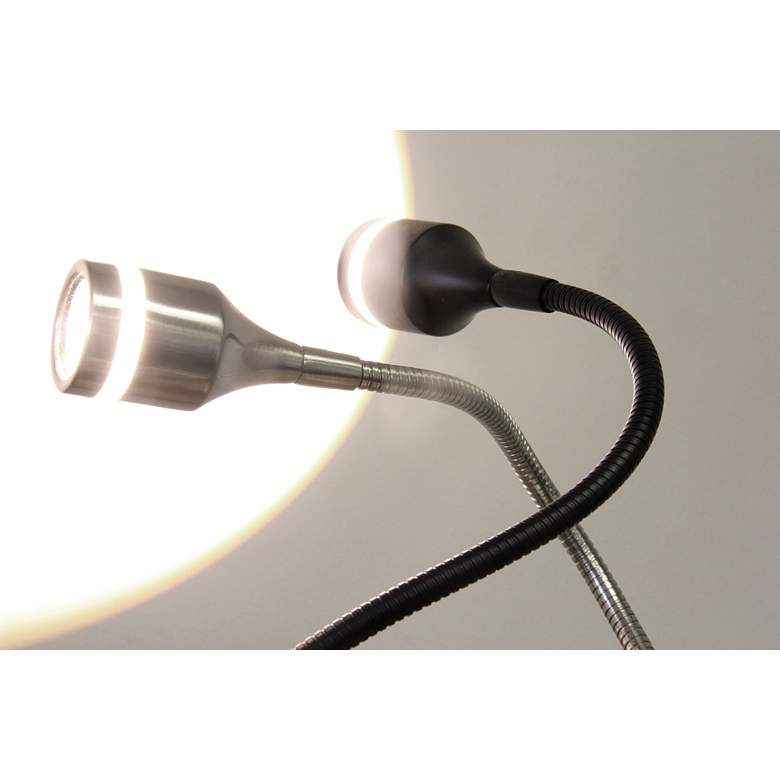 Image 5 Adesso Prospect Adjustable Height Matte Black LED Gooseneck Floor Lamp more views