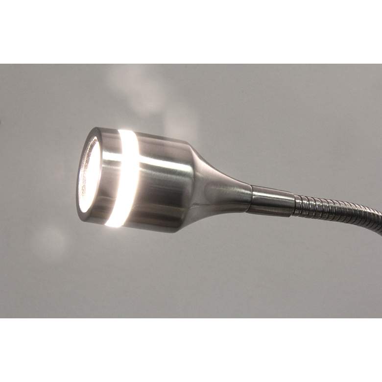 Image 4 Adesso Prospect Brushed Steel Adjustable Flex Arm Gooseneck LED Floor Lamp more views