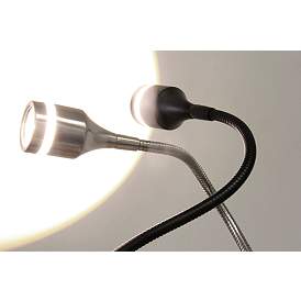 Image5 of Adesso Prospect Brushed Steel Adjustable Flex Arm Gooseneck LED Floor Lamp more views