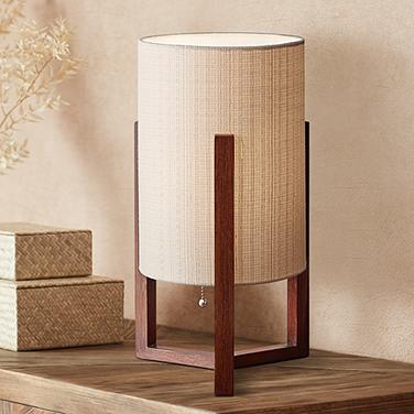 Adesso Quinn 17" High Wood Tripod Leg Modern Accent Table Lamp