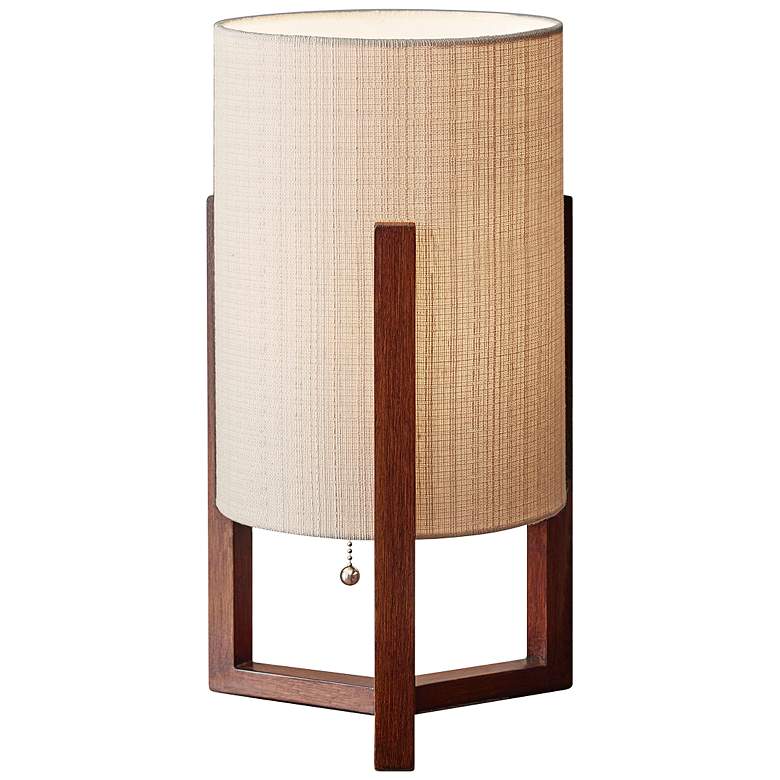 Image 1 Adesso Quinn 17 inch High Wood Tripod Leg Modern Accent Table Lamp