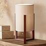 1_Adesso Quinn 17" High Wood Tripod Leg Modern Accent Table Lamp