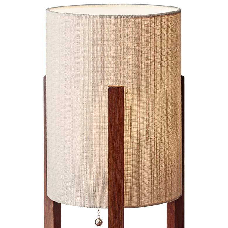 Image 2 Adesso Quinn 17 inch High Wood Tripod Leg Modern Accent Table Lamp more views