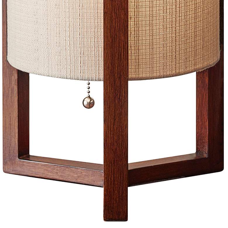 Image 3 Adesso Quinn 17 inch High Wood Tripod Leg Modern Accent Table Lamp more views