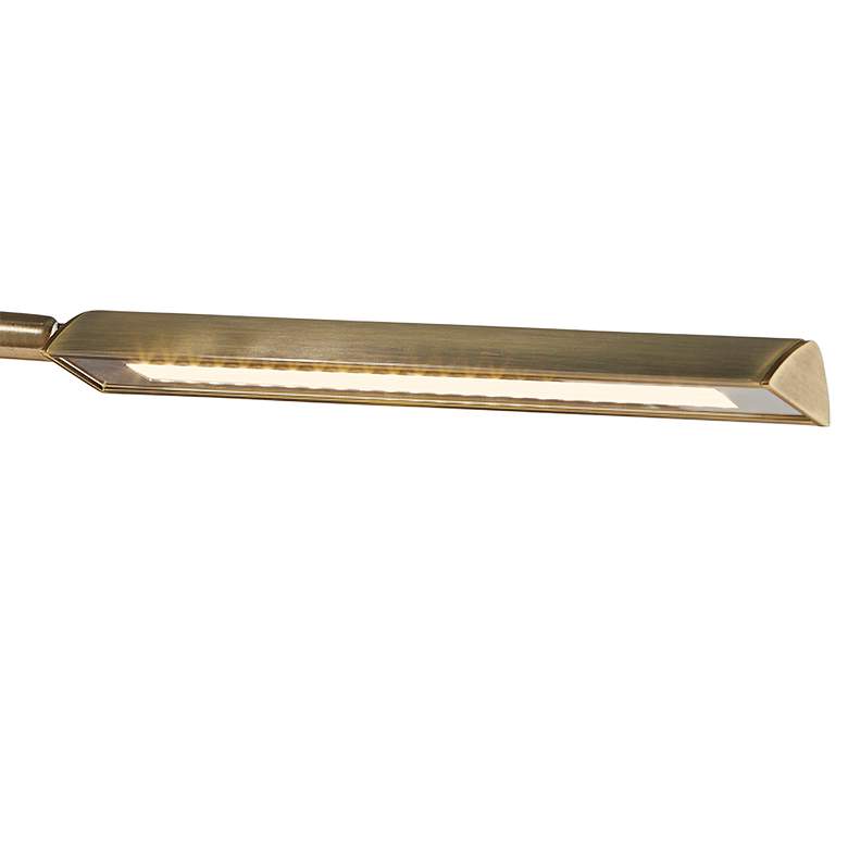 Image 2 Adesso Reader 15" High Antique Brass LED Touch Desk Lamp with USB Port more views