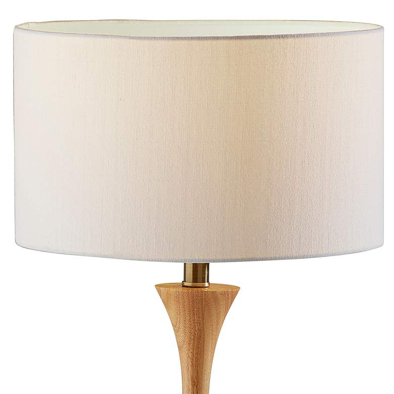 Image 3 Adesso Rebecca 26" High Modern Natural Rubber-Wood Table Lamp more views