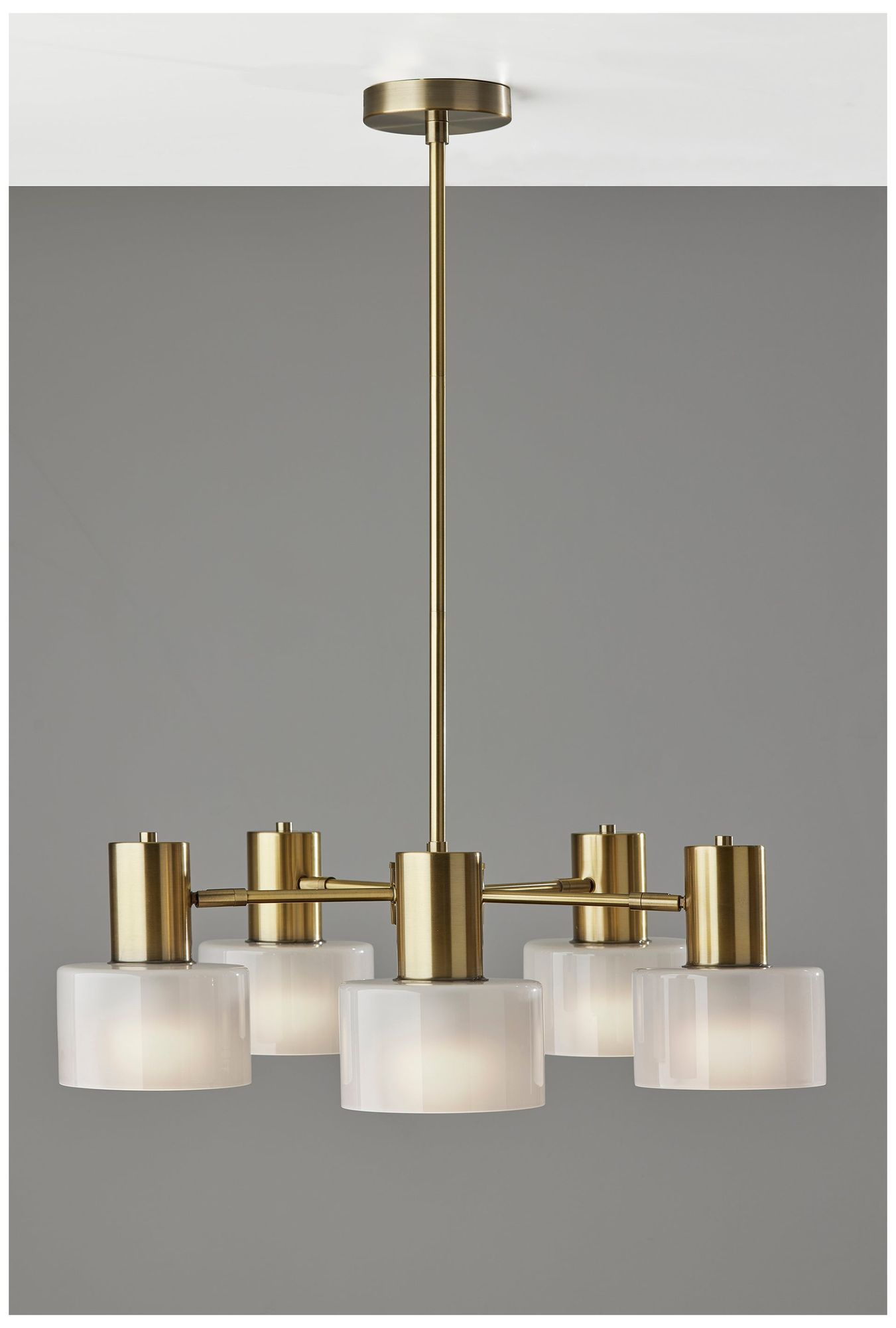 Image 3 Adesso Rhodes Chandelier - Antique Brass more views