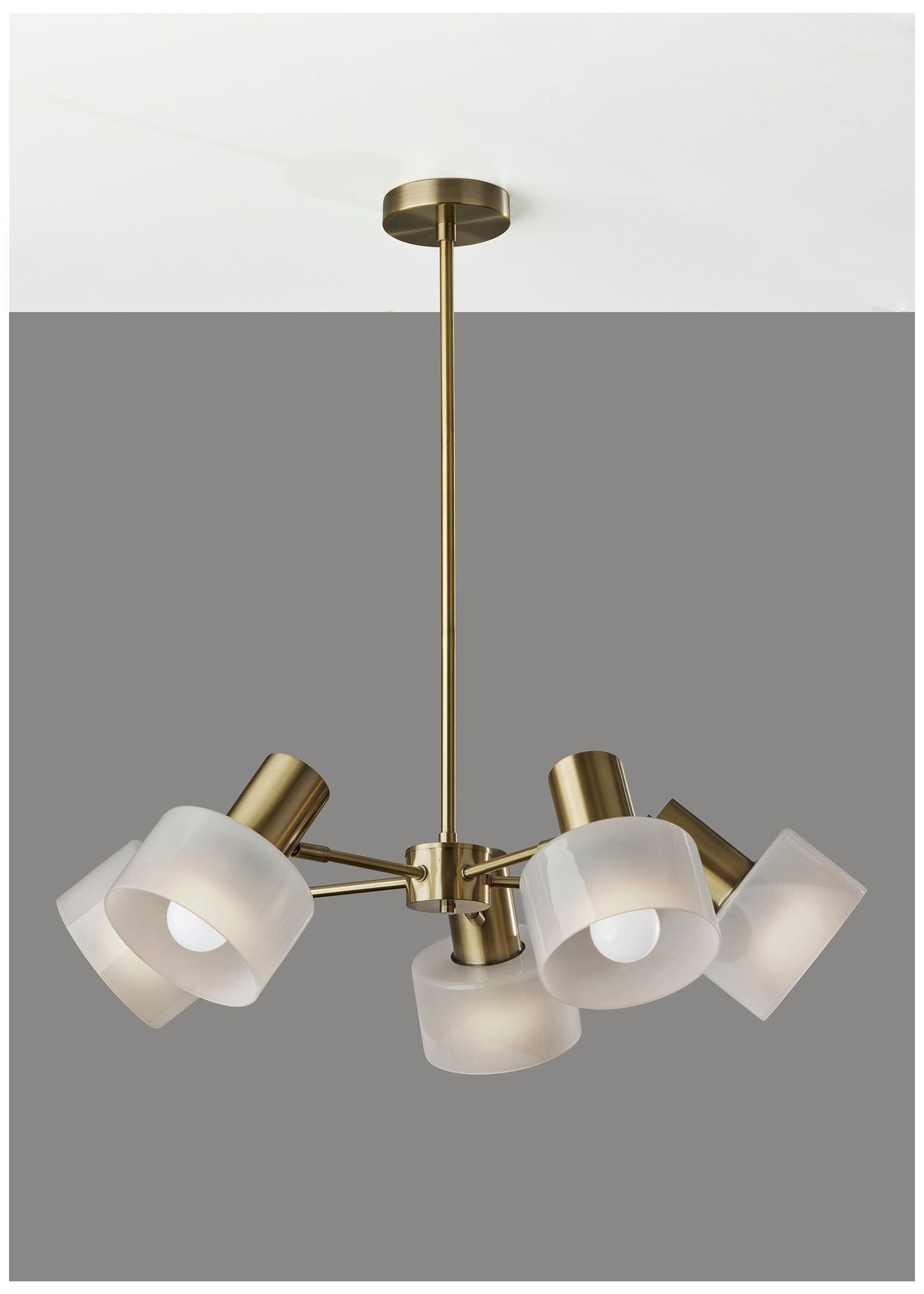 Image 4 Adesso Rhodes Chandelier - Antique Brass more views