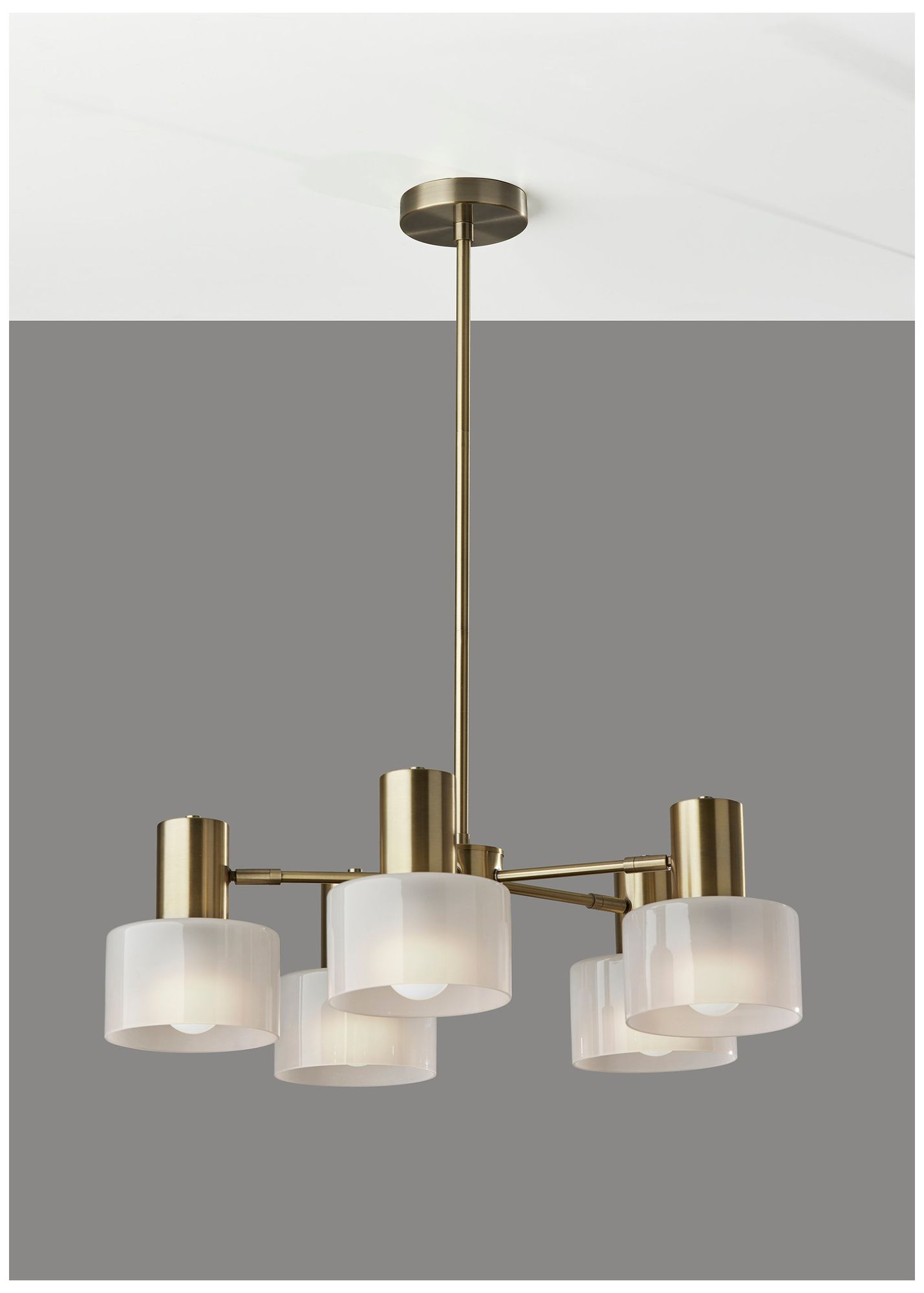 Image 5 Adesso Rhodes Chandelier - Antique Brass more views