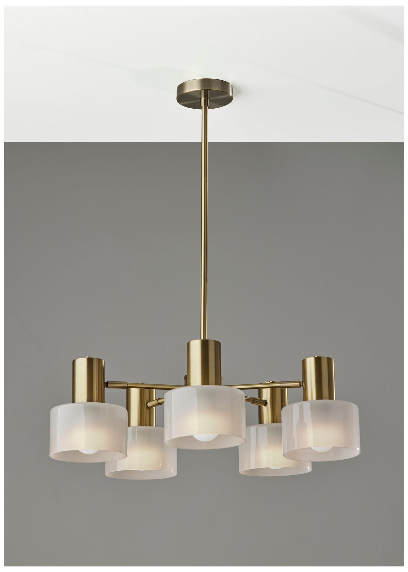 Image 6 Adesso Rhodes Chandelier - Antique Brass more views