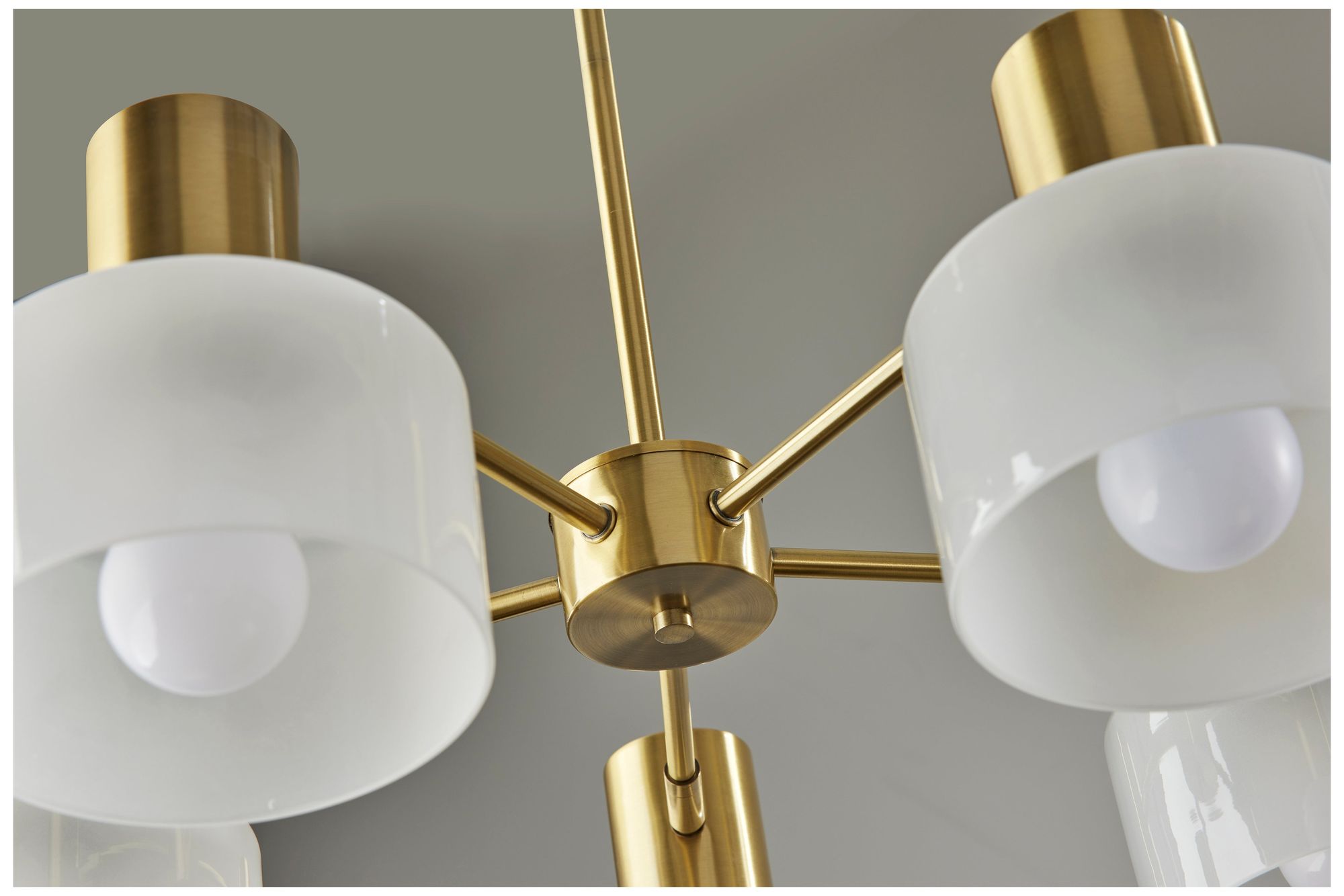 Image 7 Adesso Rhodes Chandelier - Antique Brass more views