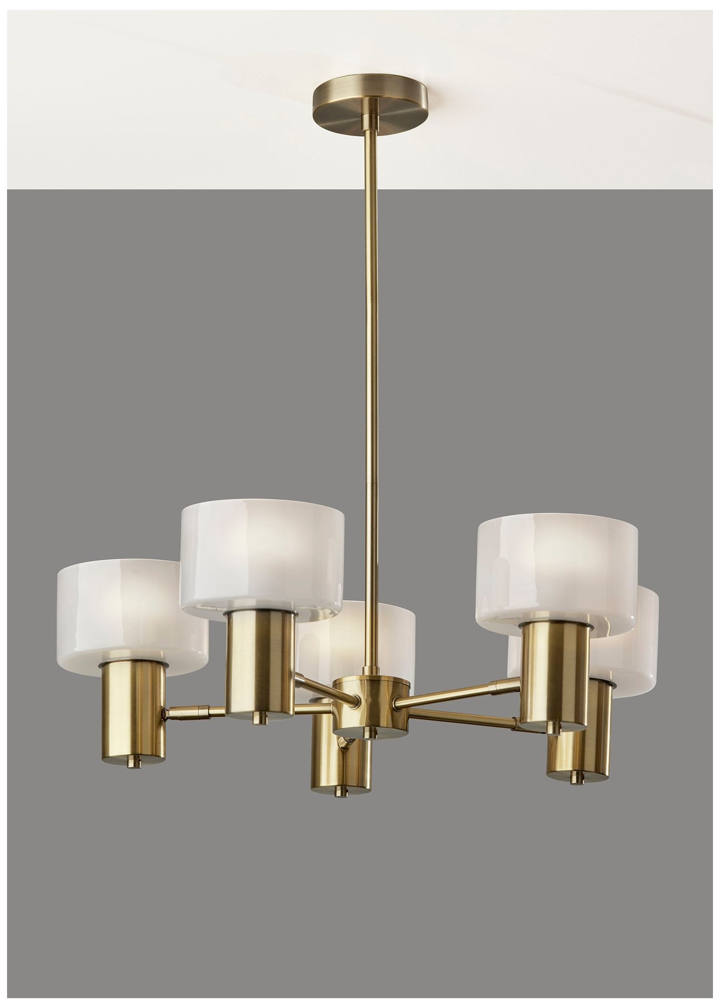 Adesso Rhodes Chandelier - Antique Brass