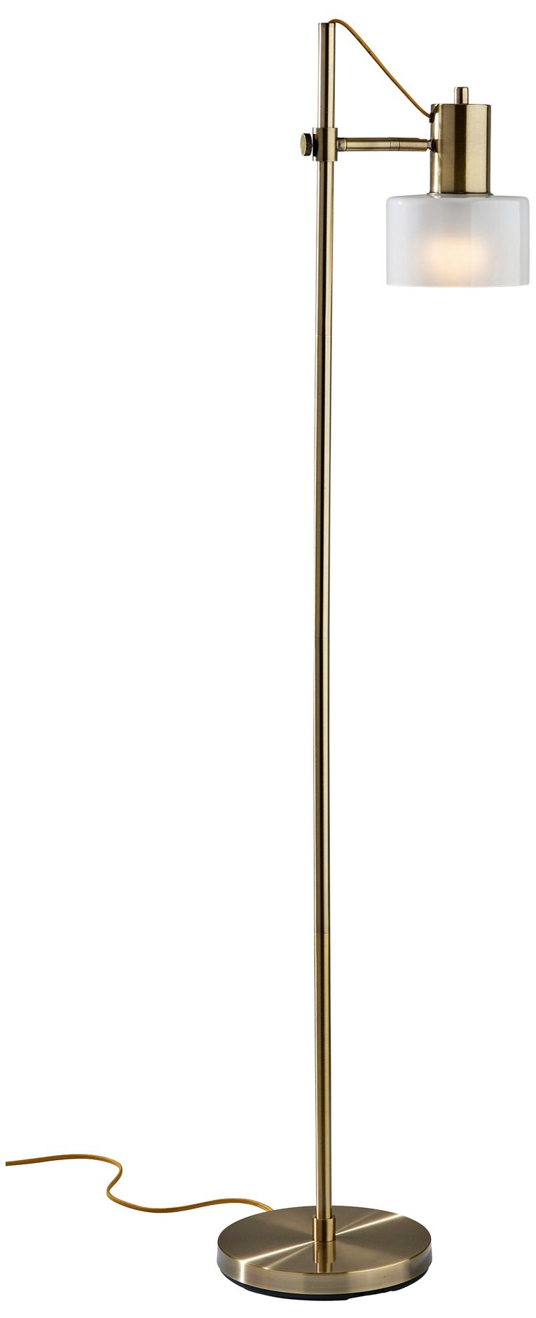 Adesso Rhodes Floor Lamp - Antique Brass