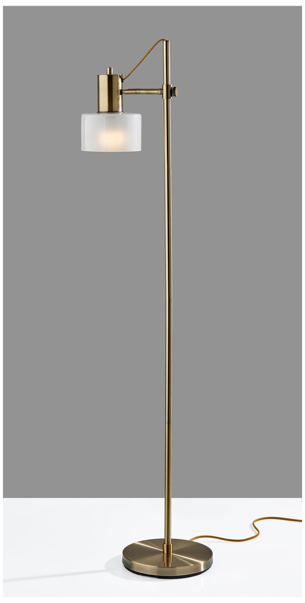 Image 4 Adesso Rhodes Floor Lamp - Antique Brass more views