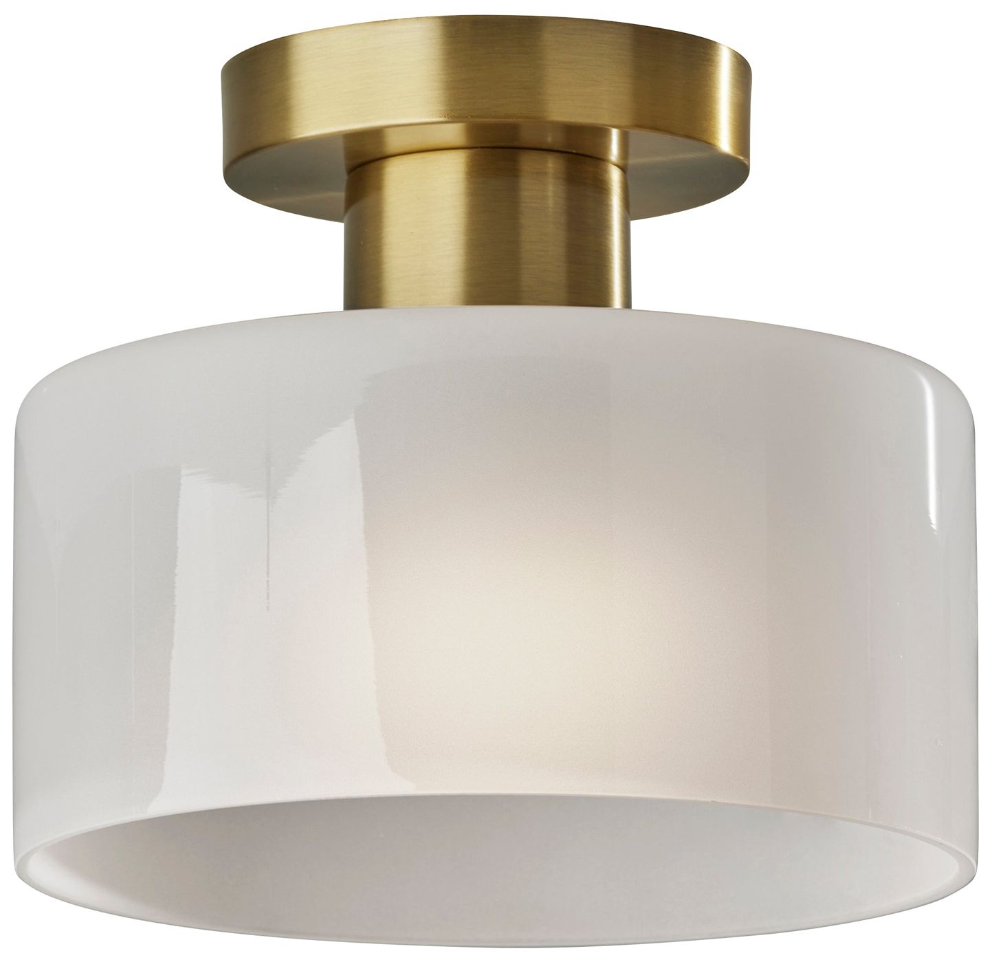 Adesso Rhodes Flush Mount - Antique Brass