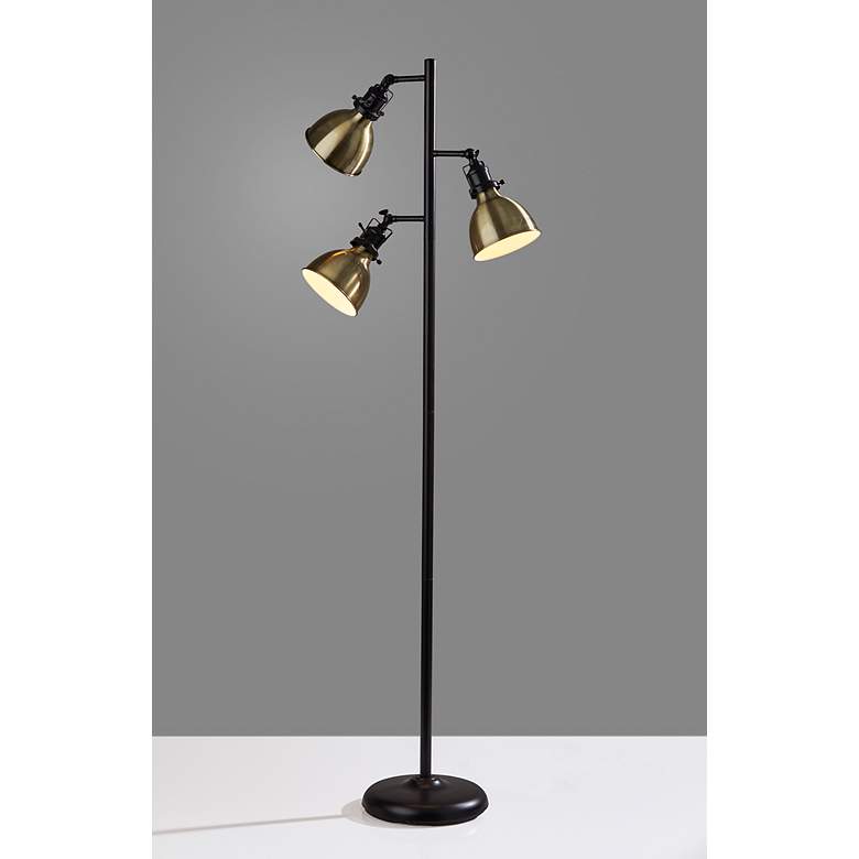 Image 6 Adesso Simplee Alden 64 3/4" High Antique Brass Task Floor Lamp more views