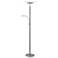 Adesso Stellar Brushed Nickel LED Torchiere Floor Lamp with Reading Light