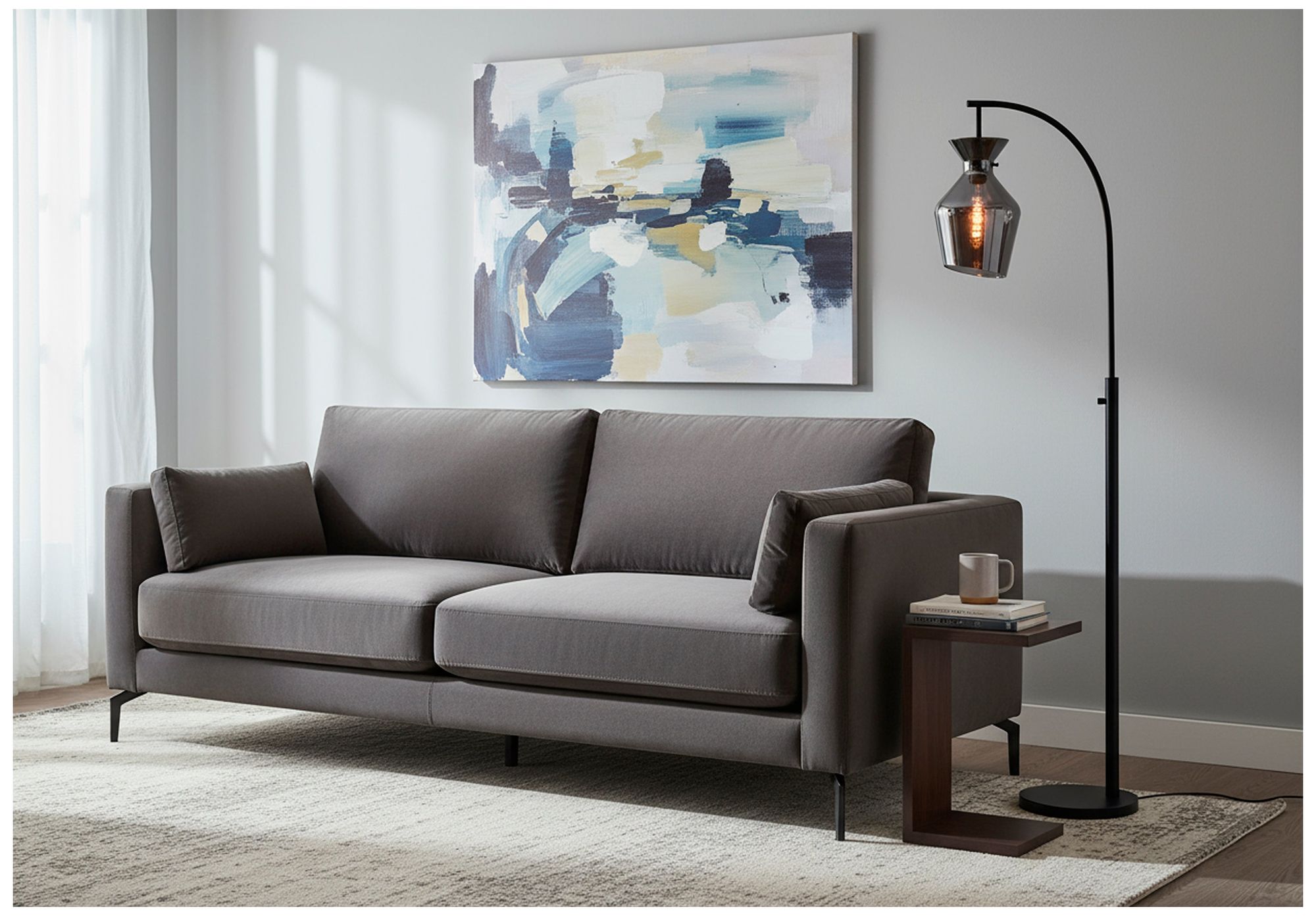 Image 2 Adesso Tate Floor Lamp - Black more views