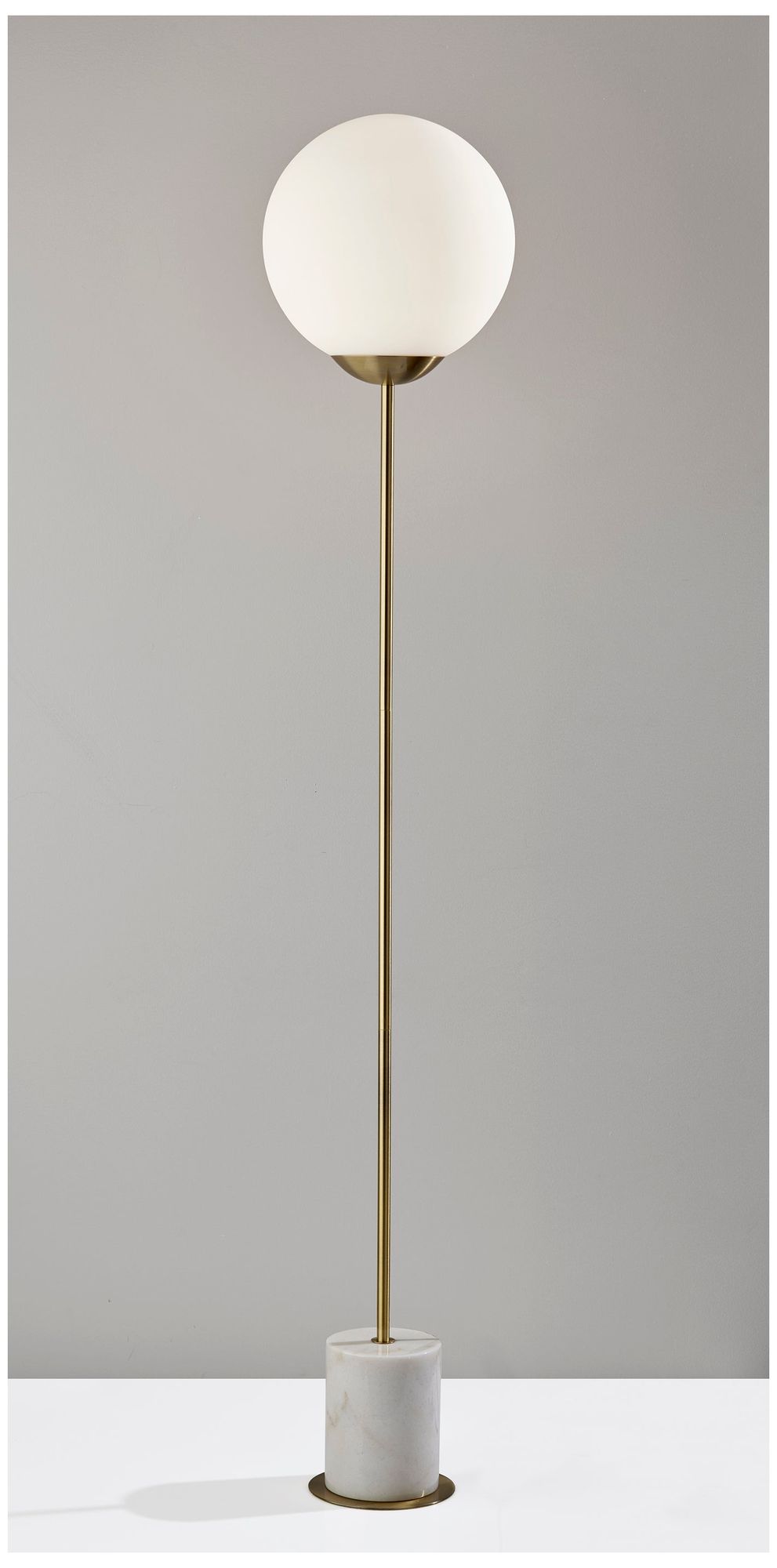 Image 4 Adesso Terra Floor Lamp - Antique Brass more views