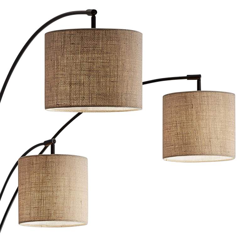 Image 3 Adesso Trinity 82" High Antique Black-Bronze 5-Light Arc Floor Lamp more views