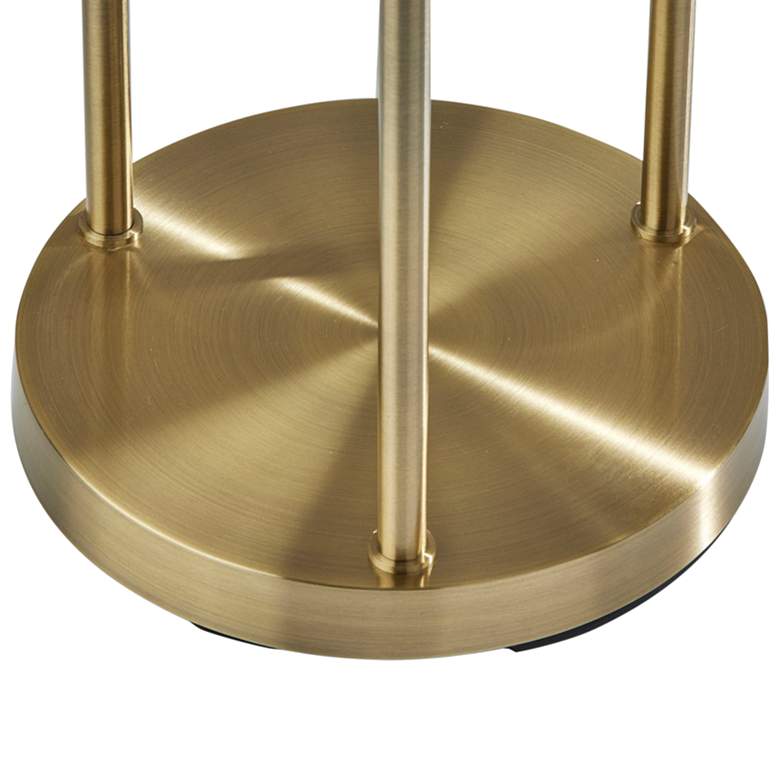 Image 4 Adesso Trio 68" High Antique Brass Tree Floor Lamp with Glass Shelves more views