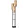Adesso Trio 68" High Black Metal Modern 3-Light Shelf Floor Lamp
