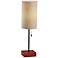 Adesso Trudy 26 3/4" Beige Brown Fabric Shade Black Metal Table Lamp