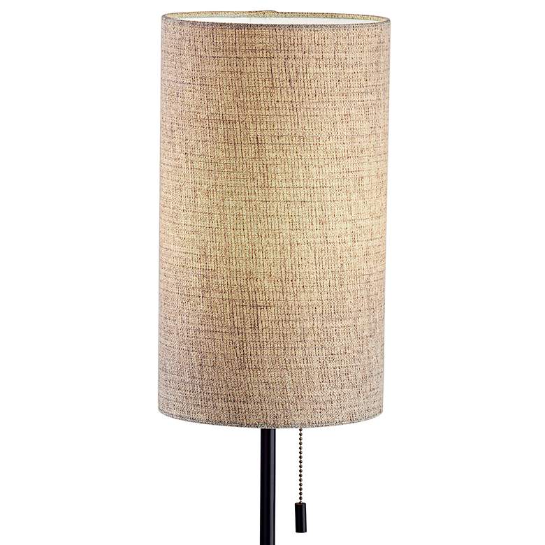 Image 2 Adesso Trudy 26 3/4" Beige Brown Fabric Shade Black Metal Table Lamp more views