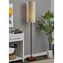 1_Adesso Trudy 62" Black Metal Floor Lamp with Beige Cylinder Shade