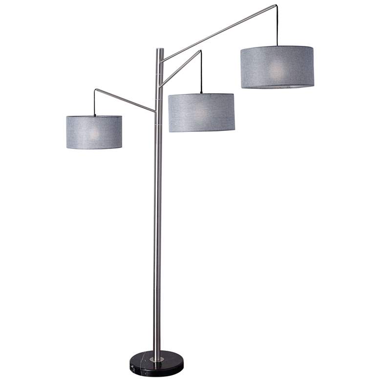 Image 6 Adesso Wellington 91" Adjustable 3-Light Steel Modern Arc Floor Lamp more views