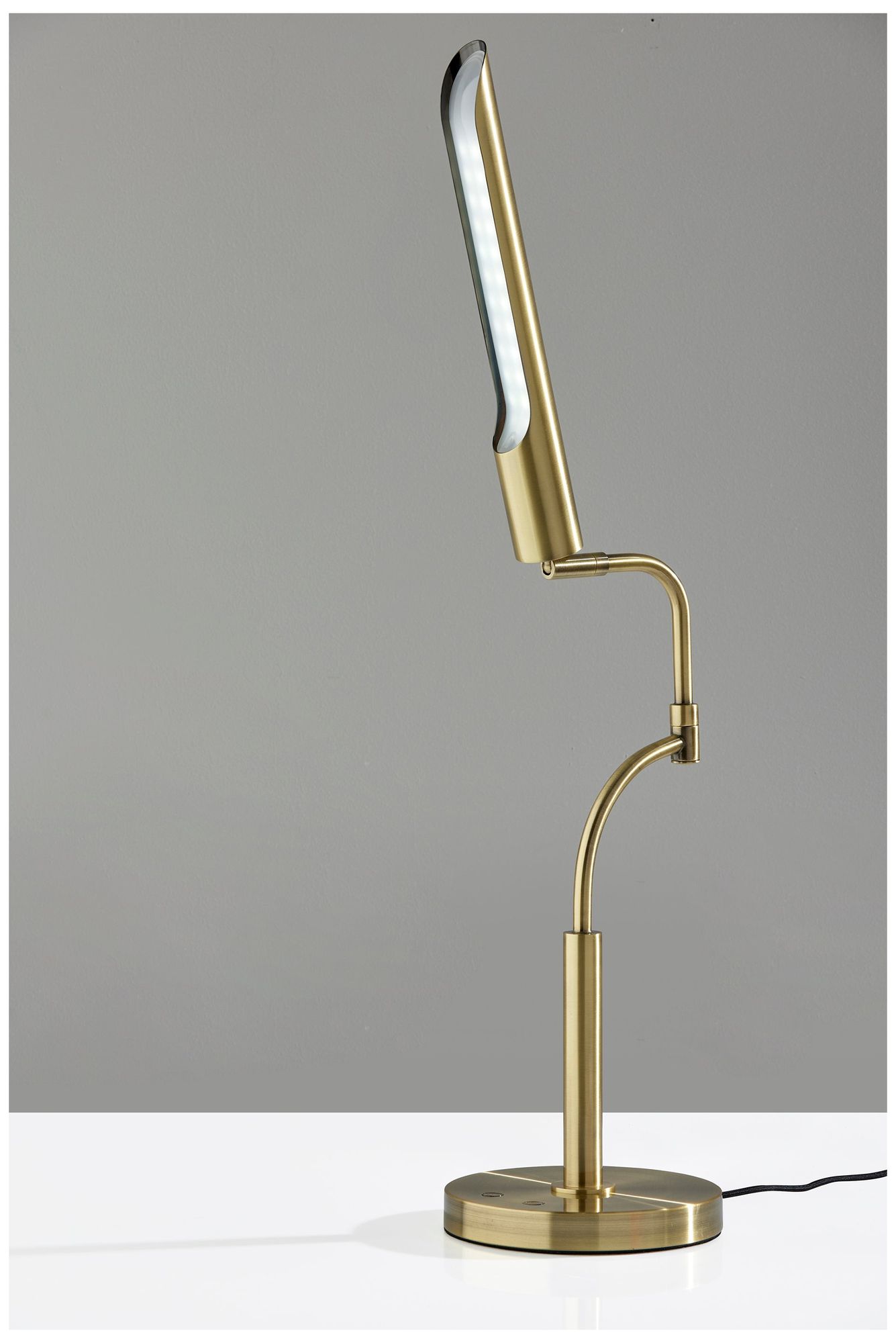 Image 4 Adesso Zane LED Desk Lamp w. Smart Switch - Antique Brass more views