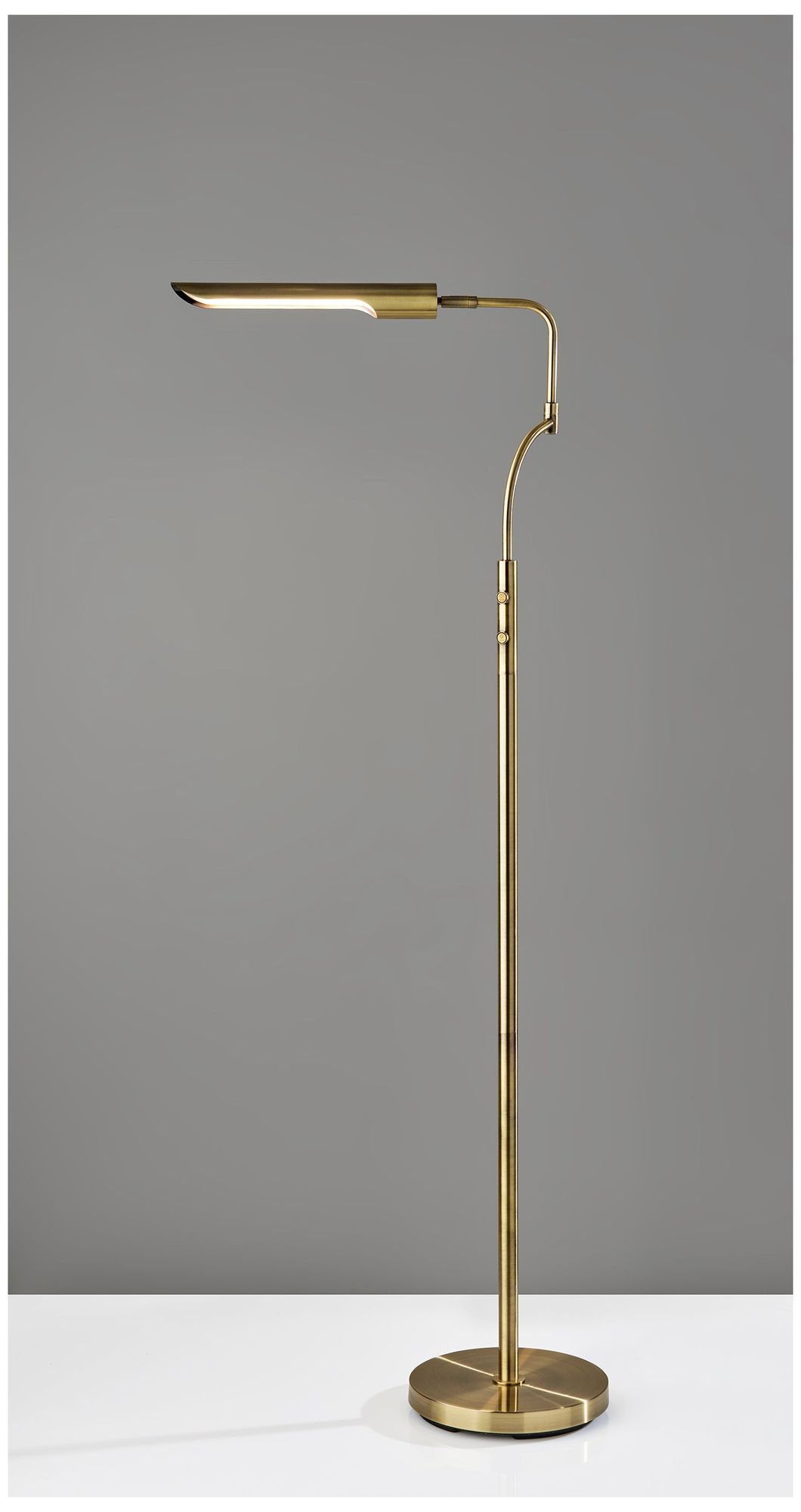 Image 4 Adesso Zane LED Floor Lamp w. Smart Switch - Antique Brass more views