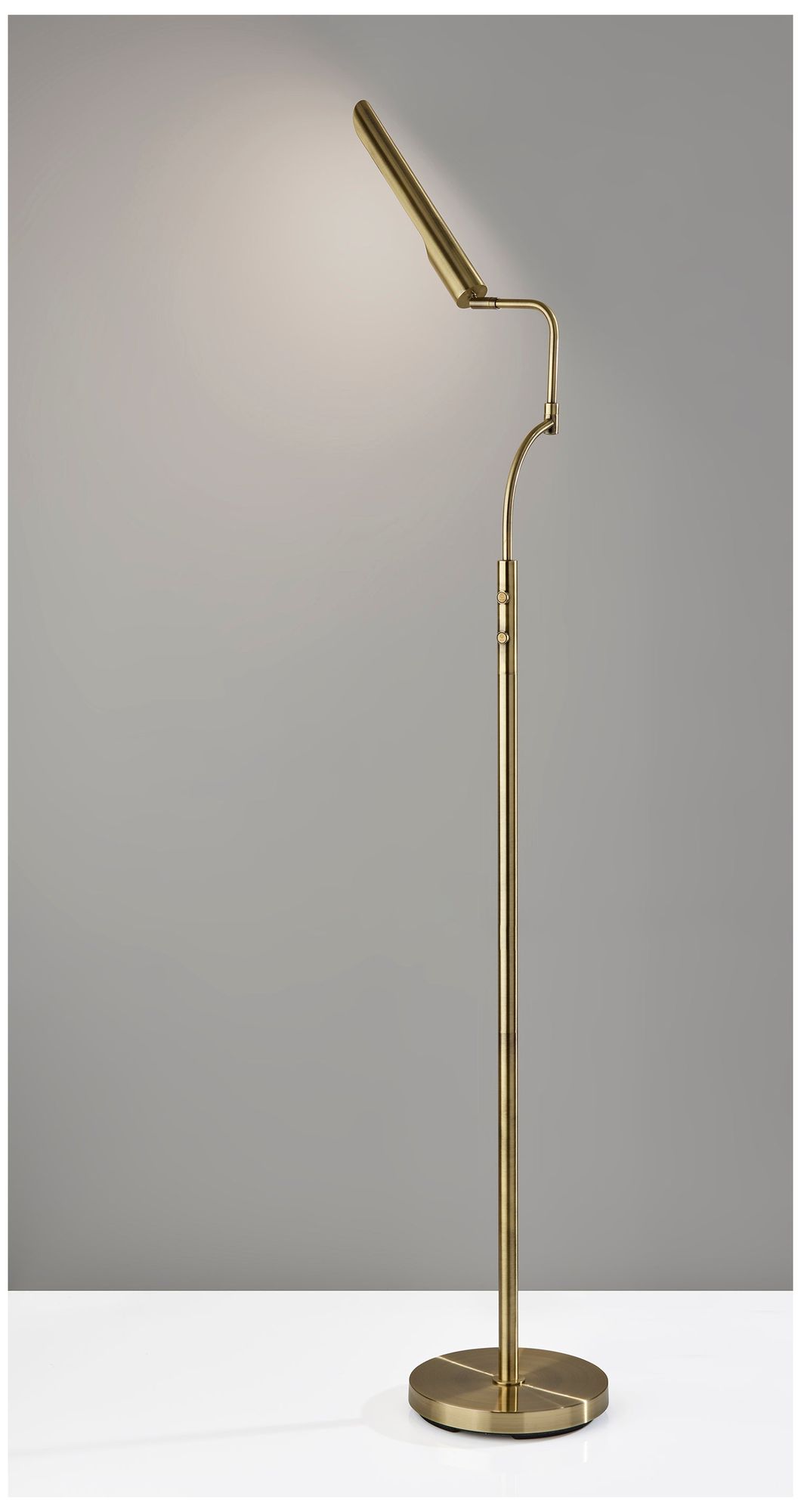 Image 5 Adesso Zane LED Floor Lamp w. Smart Switch - Antique Brass more views