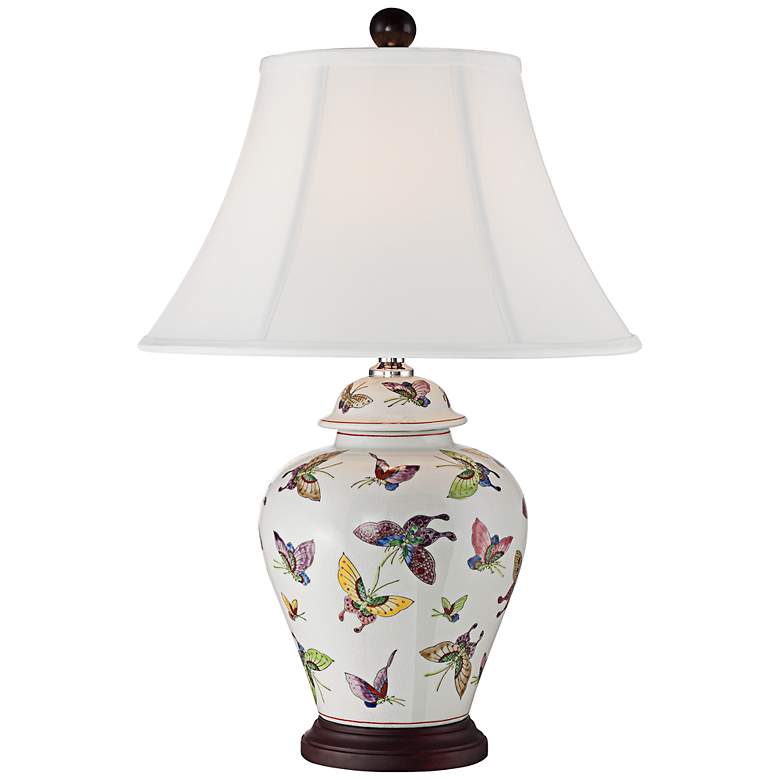 Image 1 Adina Butterfly Porcelain Table Lamp