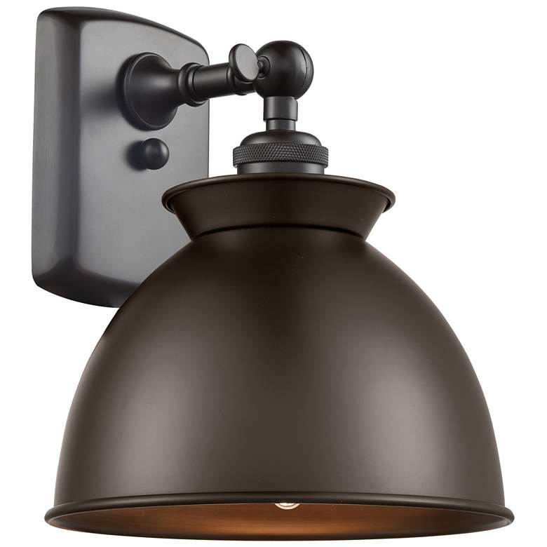 Image 1 Adirondack 12"High Oil Rubbed Bronze Sconce With Oil Rubbed Bronze Sha