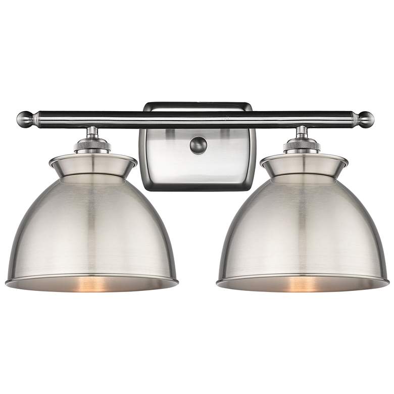 Image 1 Adirondack 18"W 2 Light Brushed Satin Nickel Bath Light