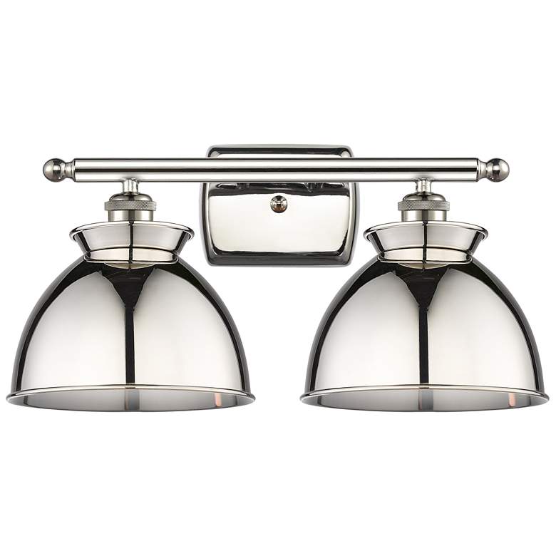 Image 1 Adirondack 18"W 2 Light Polished Nickel Bath Light w/ Polished Nickel