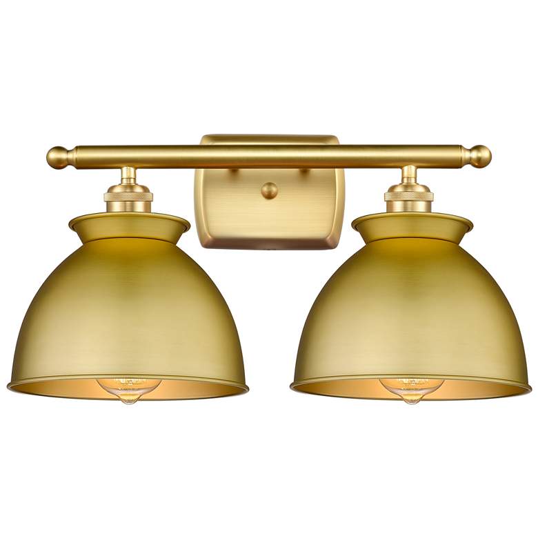 Image 1 Adirondack 18"W 2 Light Satin Gold Bath Vanity Light With Satin Gold S