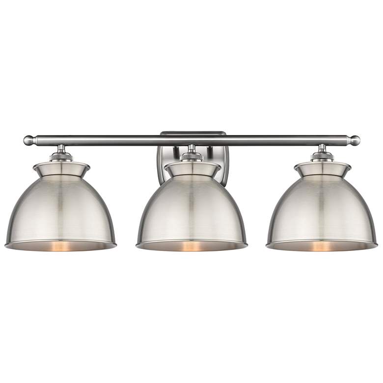 Image 1 Adirondack 28"W 3 Light Brushed Satin Nickel Bath Light