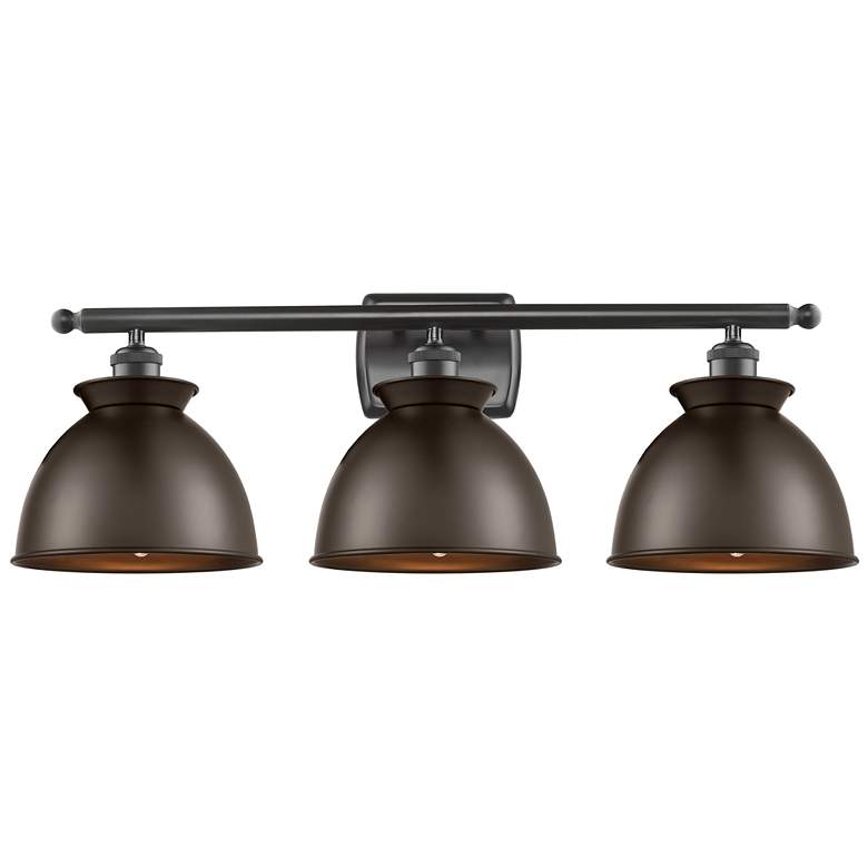 Image 1 Adirondack 28"W 3 Light Oil Rubbed Bronze LED Bath Light