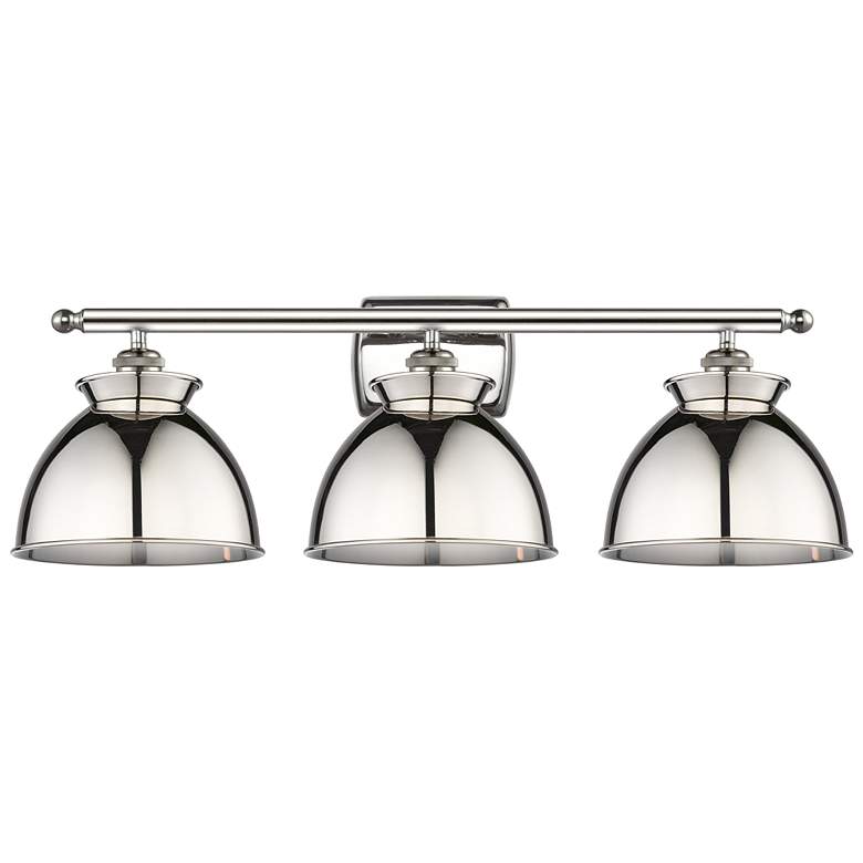 Image 1 Adirondack 28"W 3 Light Polished Nickel Bath Light w/ Polished Nickel